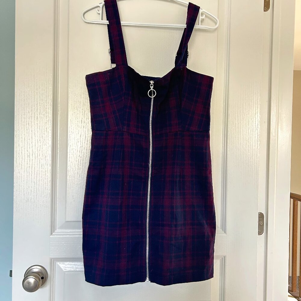 Forever 21 Plaid Zip Dress - Medium
